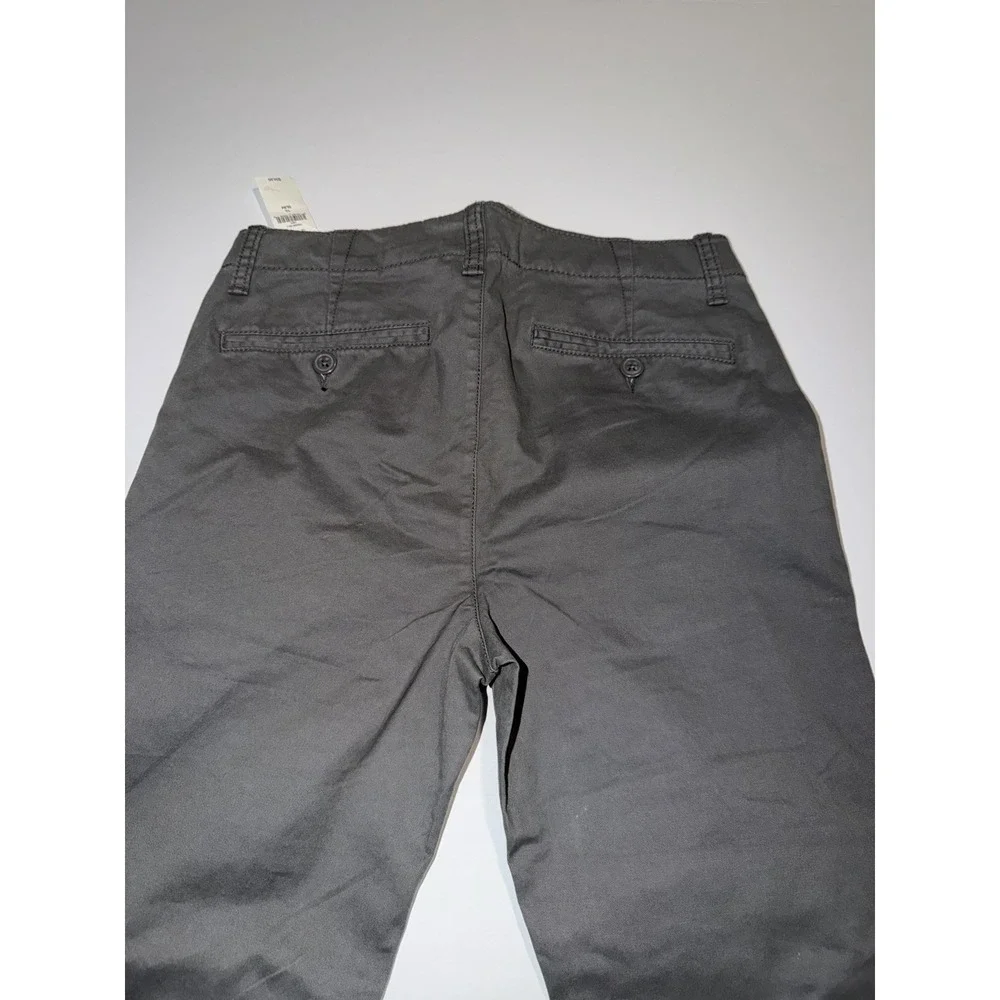 Gap Boys 18 Chino Pants Gray Slim Fit Adjustable Waist Casual Preppy Kids NWT